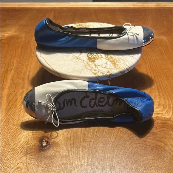 Sam Edelman Blue and White Ballet Flats - Picture 3 of 4